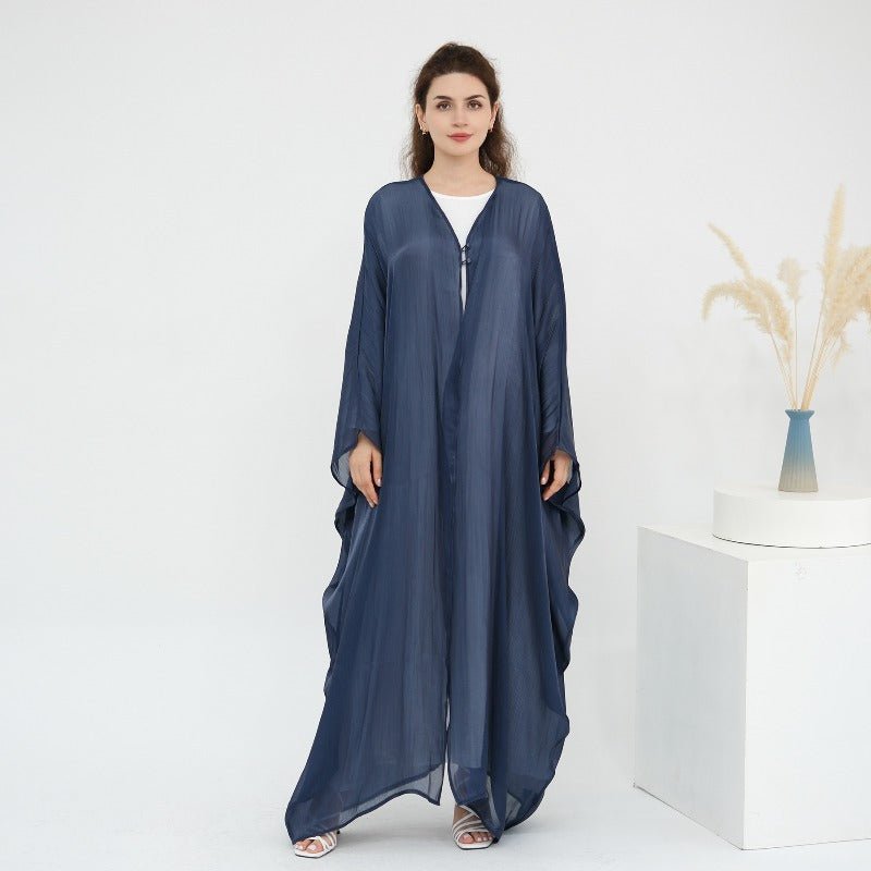 Soft Crinkle Island Cotton Batwing Cardigan 3-Piece Set (MOA228)