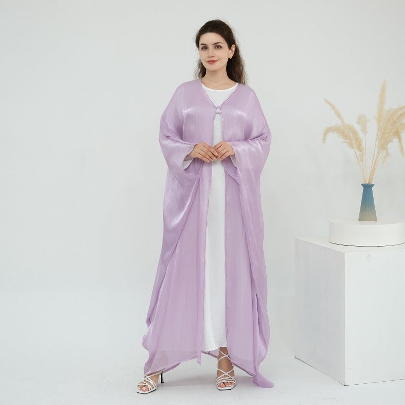 Soft Crinkle Island Cotton Batwing Cardigan 3-Piece Set (MOA228)