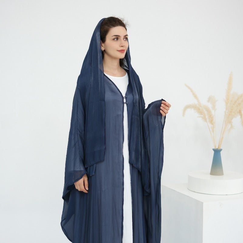 Soft Crinkle Island Cotton Batwing Cardigan 3-Piece Set (MOA228)
