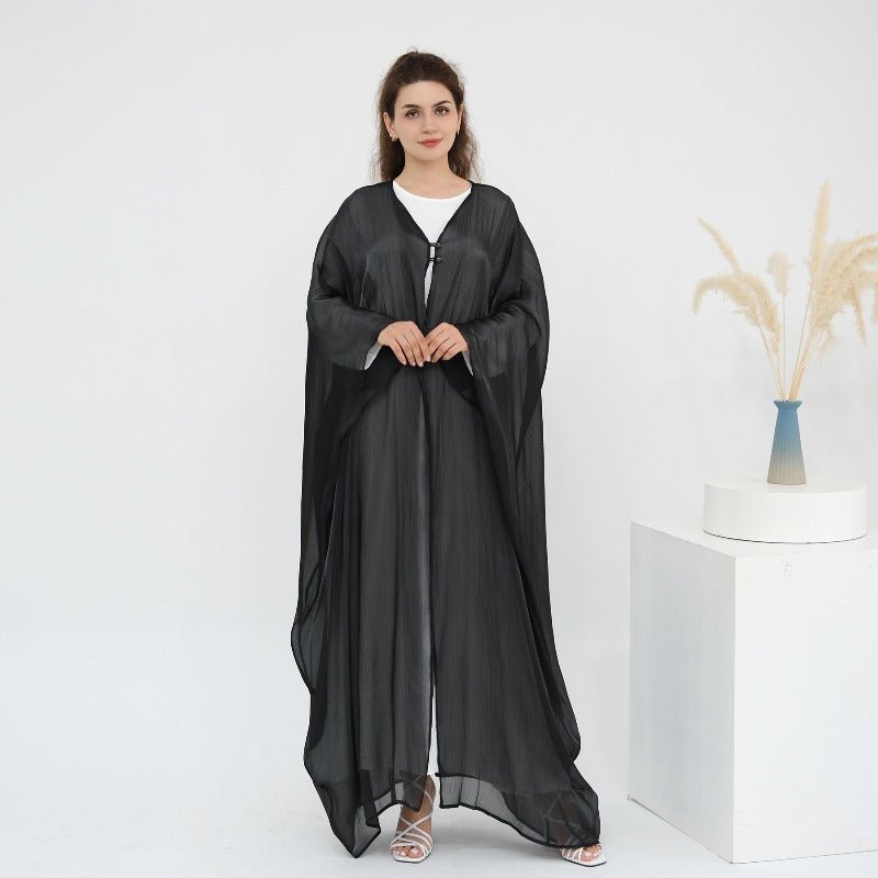 Soft Crinkle Island Cotton Batwing Cardigan 3-Piece Set (MOA228)