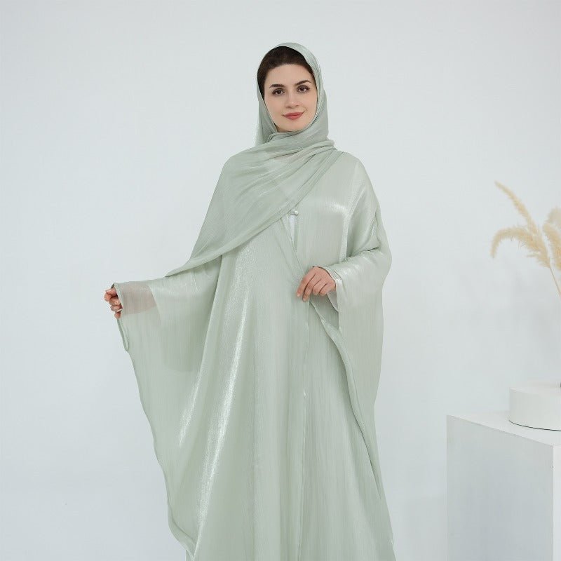 Soft Crinkle Island Cotton Batwing Cardigan 3-Piece Set (MOA228)