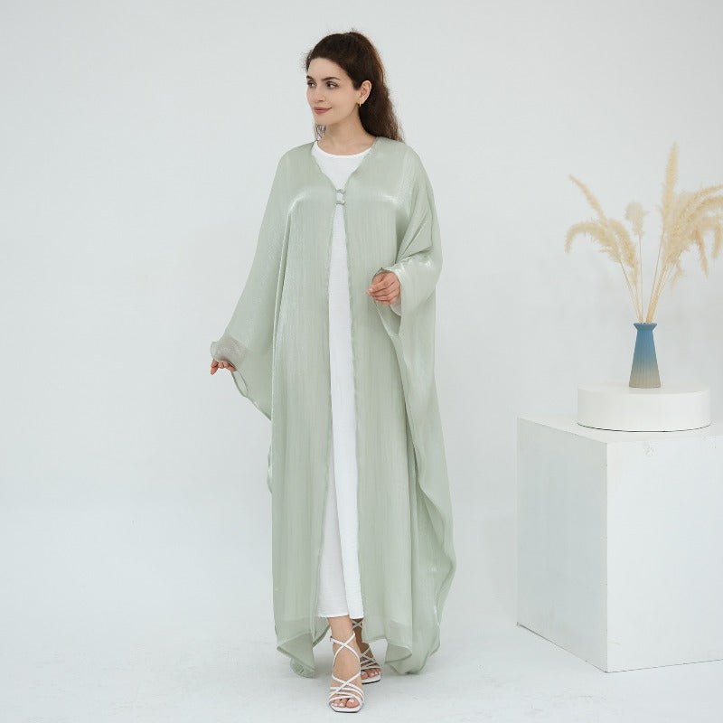 Soft Crinkle Island Cotton Batwing Cardigan 3-Piece Set (MOA228)