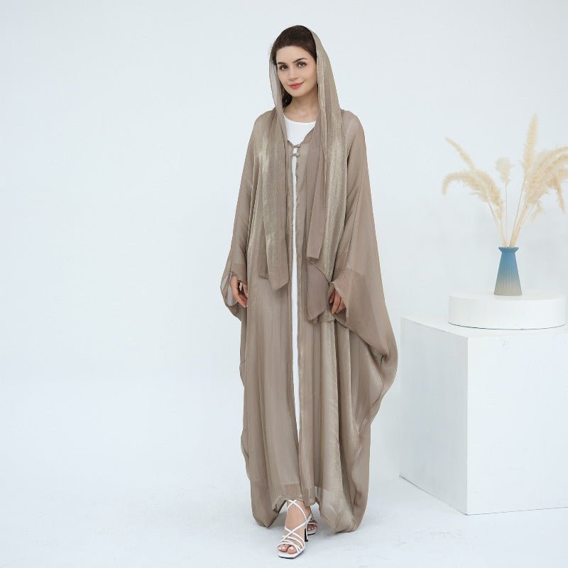 Soft Crinkle Island Cotton Batwing Cardigan 3-Piece Set (MOA228)