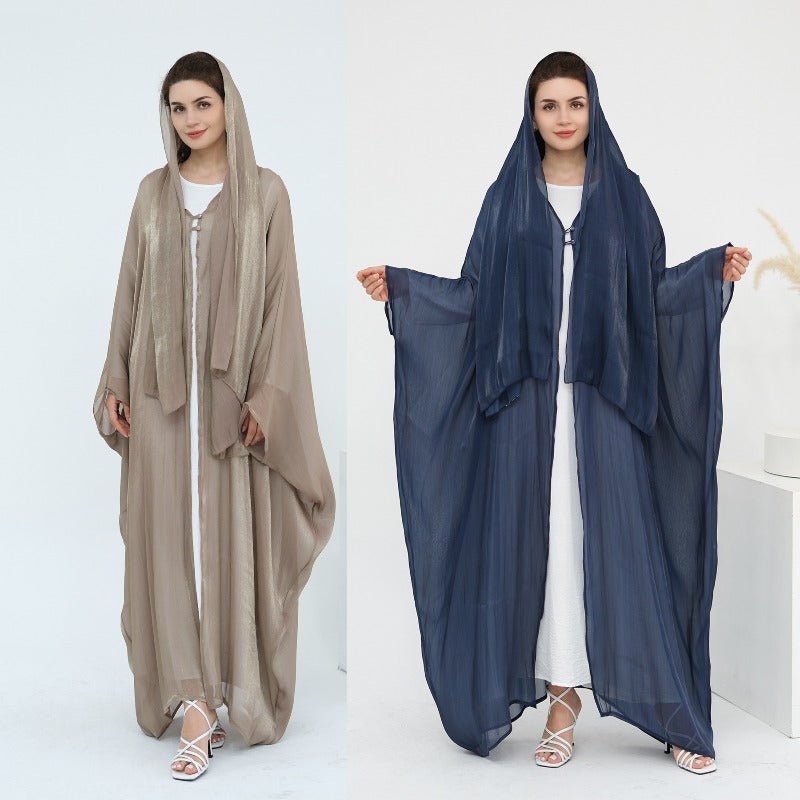 Soft Crinkle Island Cotton Batwing Cardigan 3-Piece Set (MOA228)