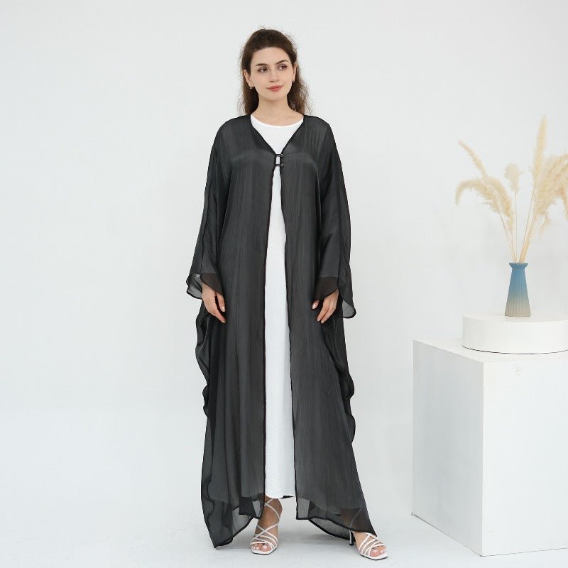 Soft Crinkle Island Cotton Batwing Cardigan 3-Piece Set (MOA228)
