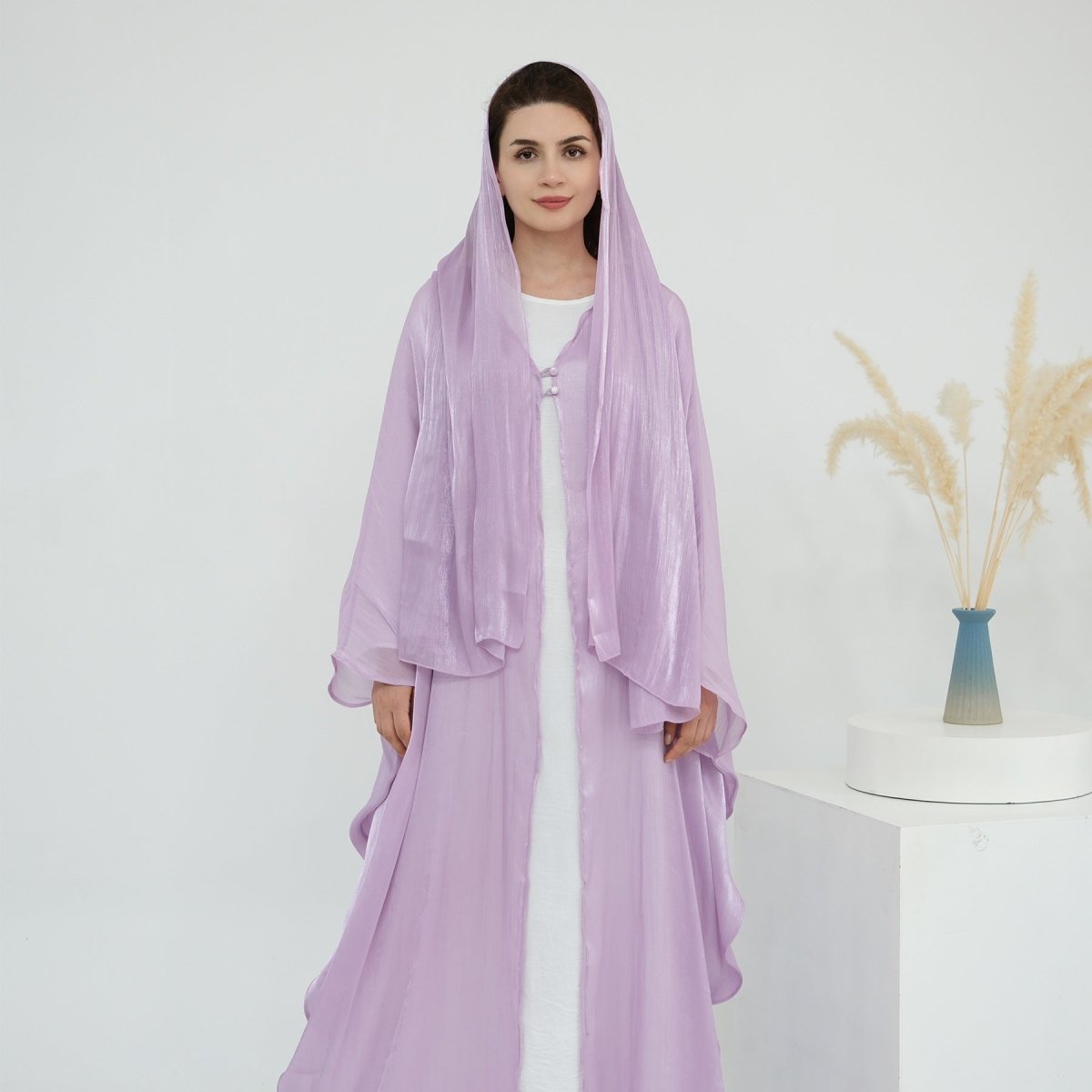 Soft Crinkle Island Cotton Batwing Cardigan 3-Piece Set (MOA228)