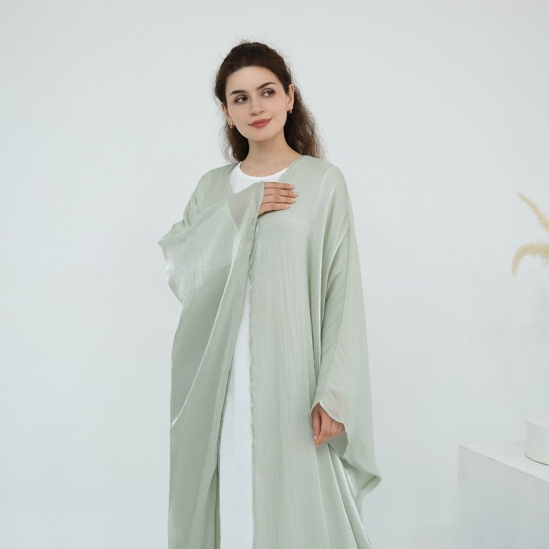 Soft Crinkle Island Cotton Batwing Cardigan 3-Piece Set (MOA228)