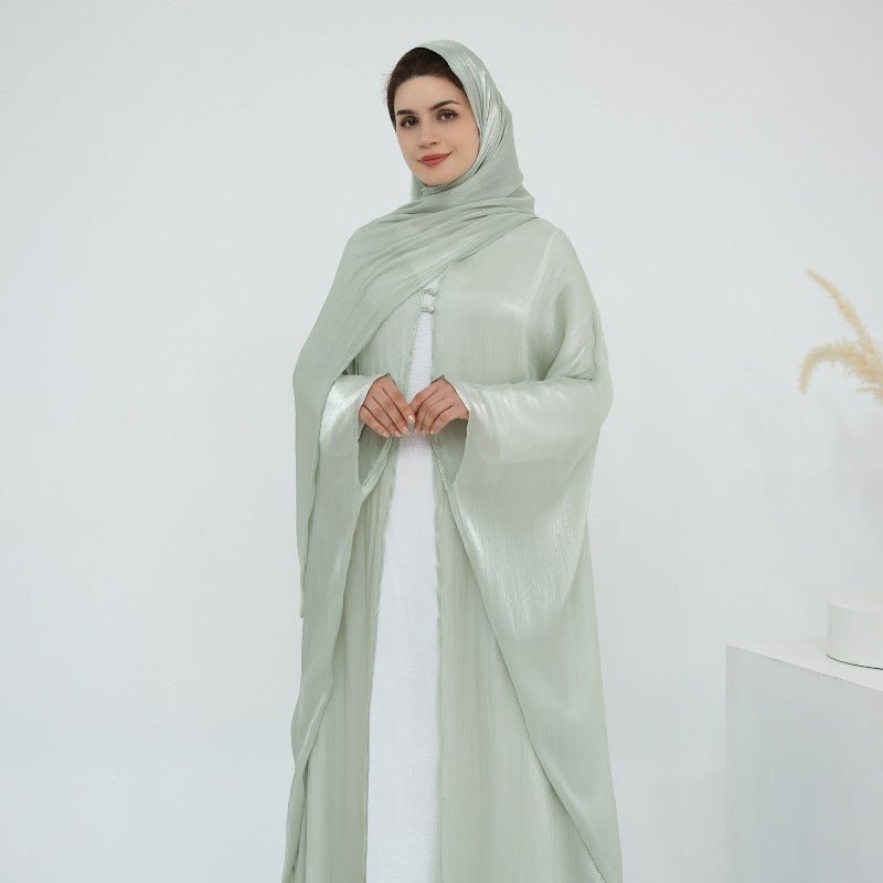 Soft Crinkle Island Cotton Batwing Cardigan 3-Piece Set (MOA228)