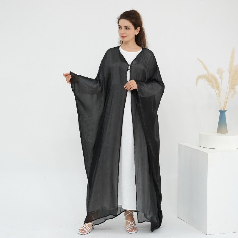 Soft Crinkle Island Cotton Batwing Cardigan 3-Piece Set (MOA228)