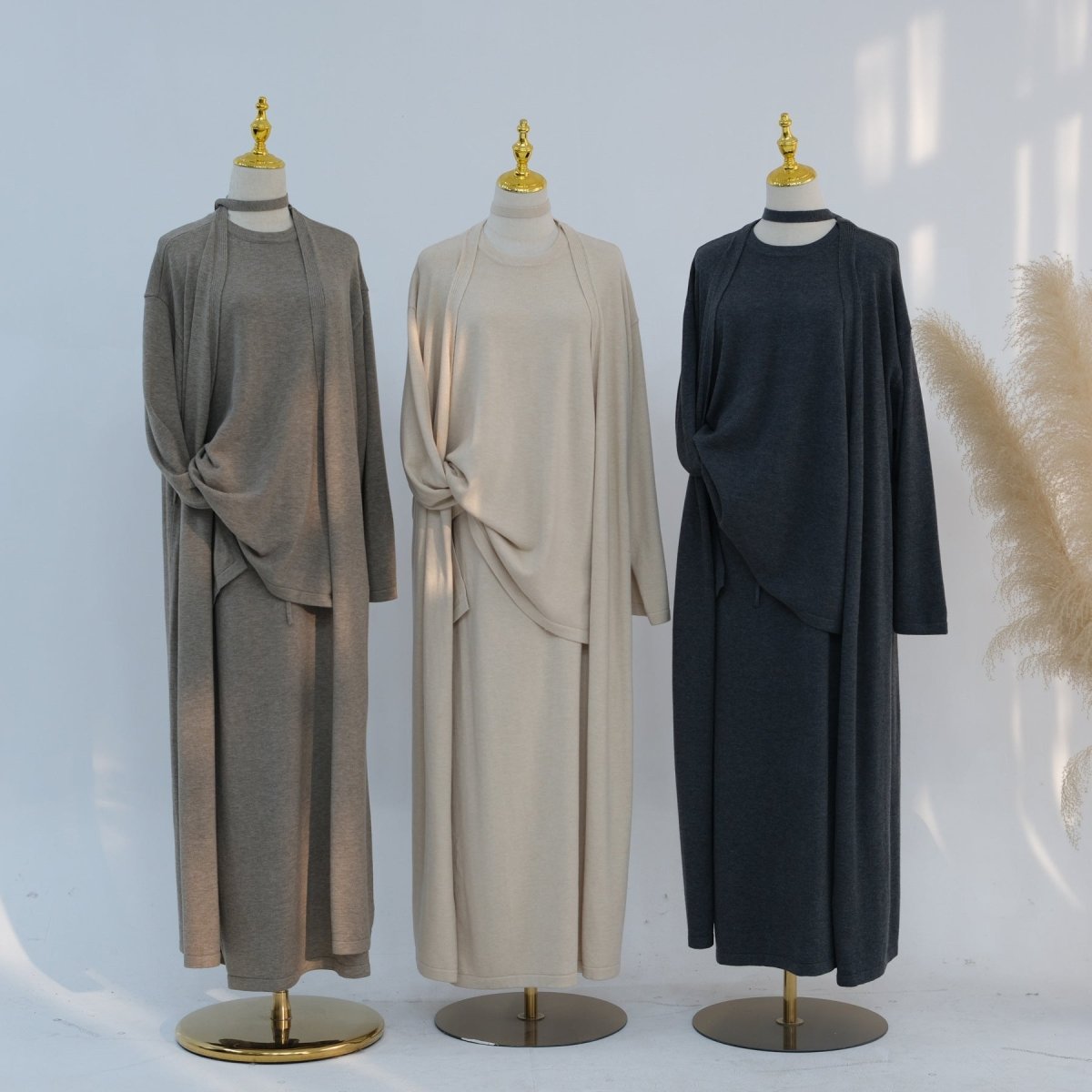 Soft Knit Three-Piece Set(MOA284)