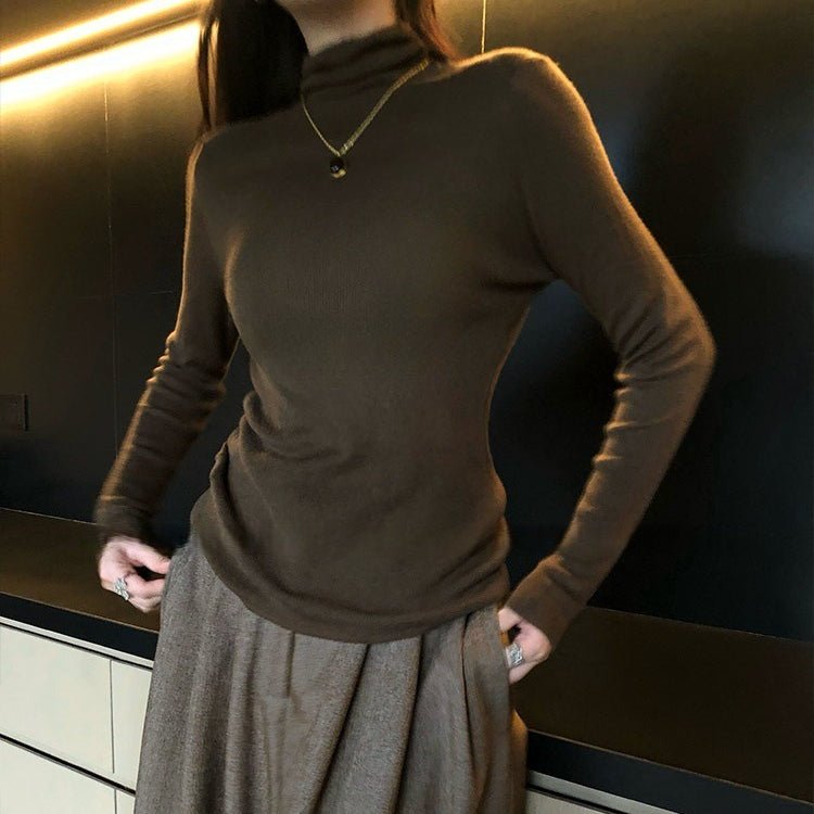 Soft Wool Blend Turtleneck Base Layer Top(MS179)