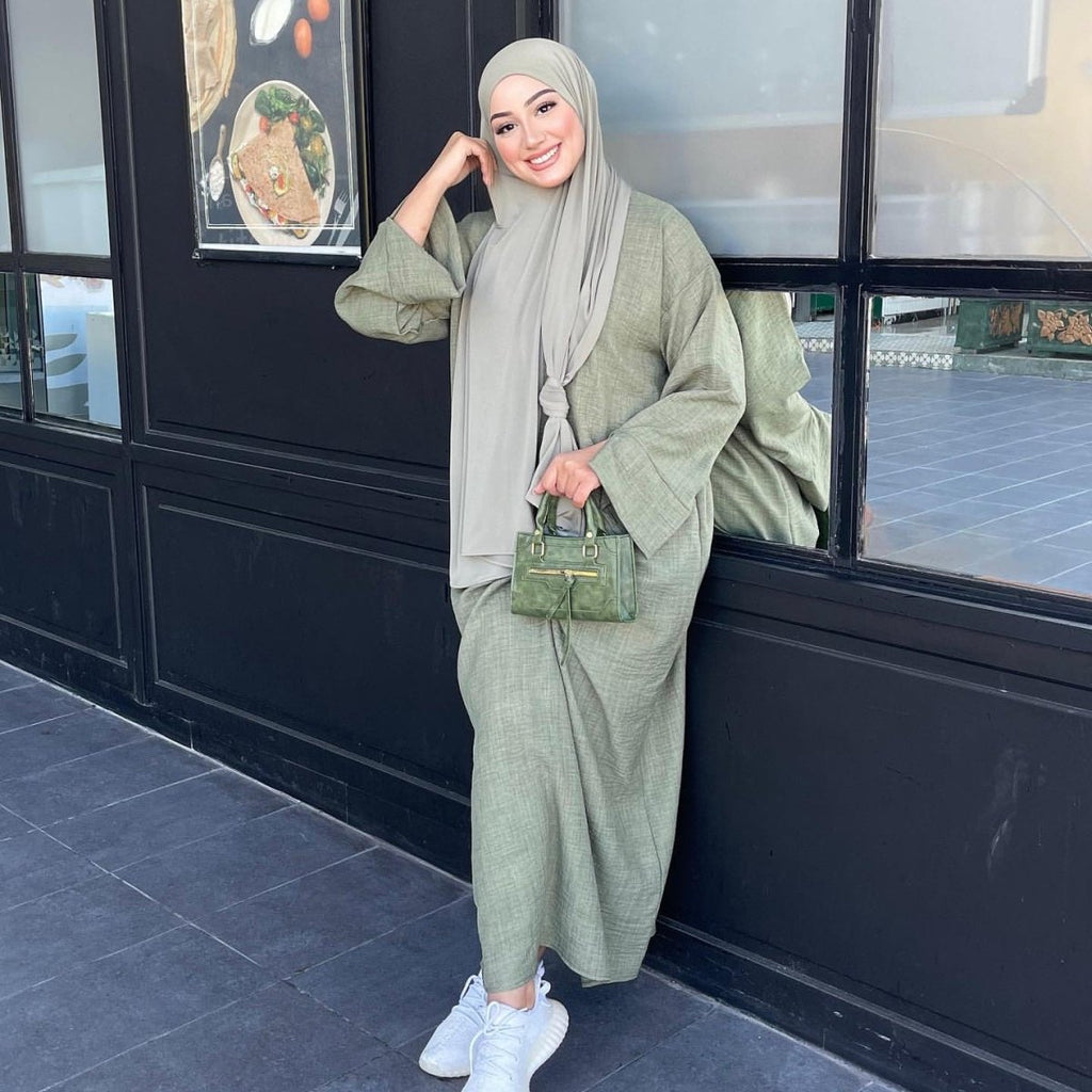 Solid Color Casual Loose Abaya (MA109)