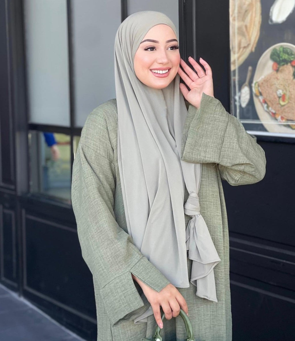 Solid Color Casual Loose Abaya (MA109)