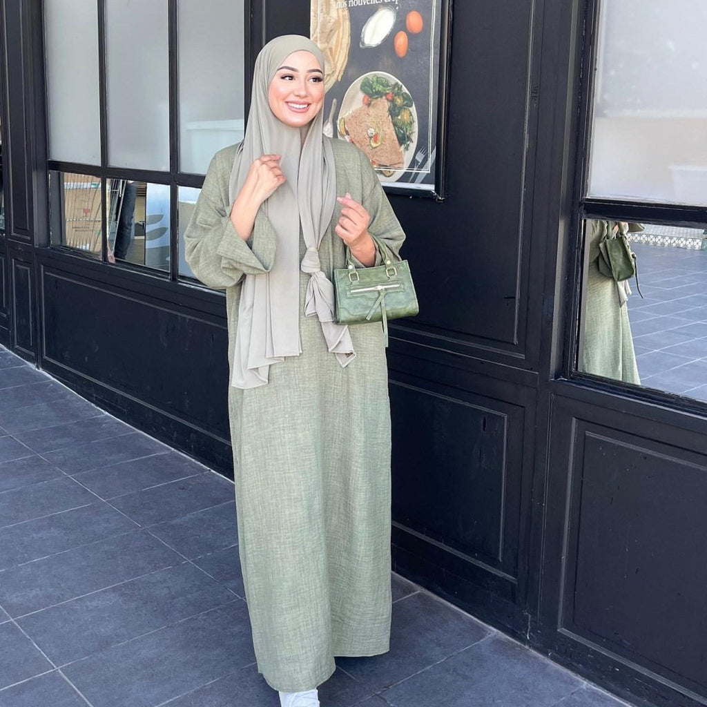 Solid Color Casual Loose Abaya (MA109)