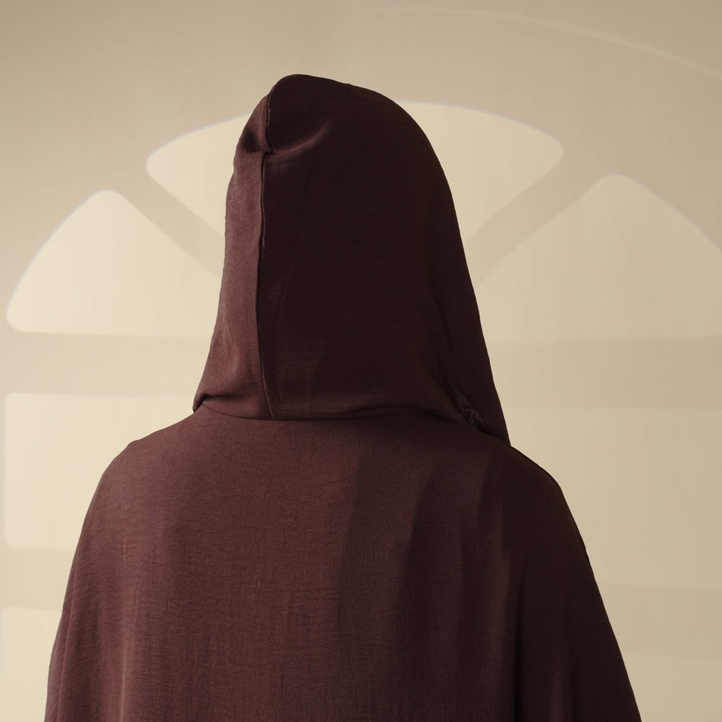 Solid Stylish Jilbab With A Hood | Crepe Jilbab With Attached Hood (MJ015)