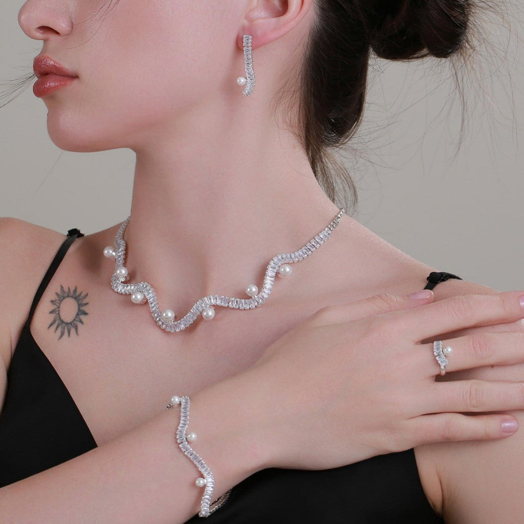Sparkling Rhinestone 3-Piece Jewelry Set (MAC314)