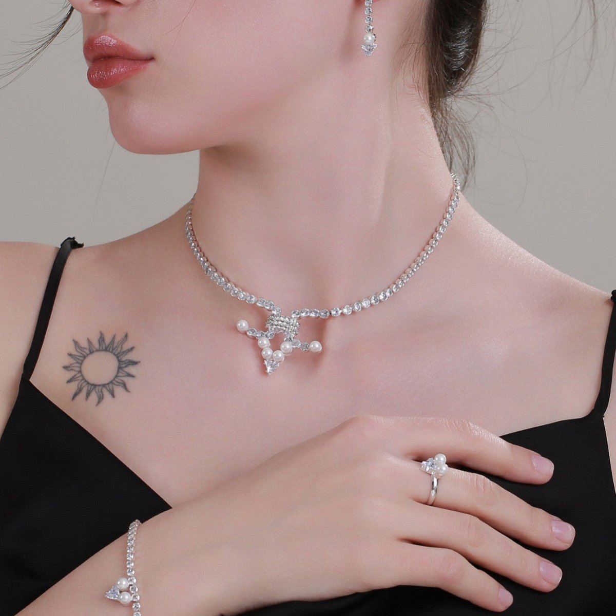 Sparkling Rhinestone 3-Piece Jewelry Set (MAC314)