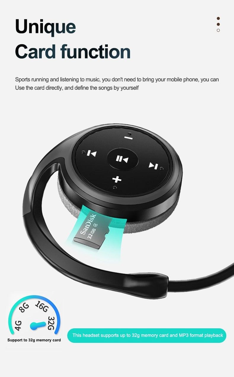 Sports Headphones Wireless Wearable Music Player Built-in Memory Sweatproof  Player Music FM Radio Wireless Headset Bluetooth Headphones Earbuds Bluetooth 5.0 Sport Outdoor Workout Hands Free Handsfree Ear Buds For Running