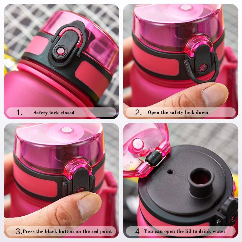 Sports Water Bottles With Time Marker Portable Leakproof Outdoor Shaker My Bottle Tritan Plastic Eco-Friendly Drinkware BPA Free Leakproof Outdoor Sport Direct Drinking Plastic Eco-Friendly Drinkware Water bottle