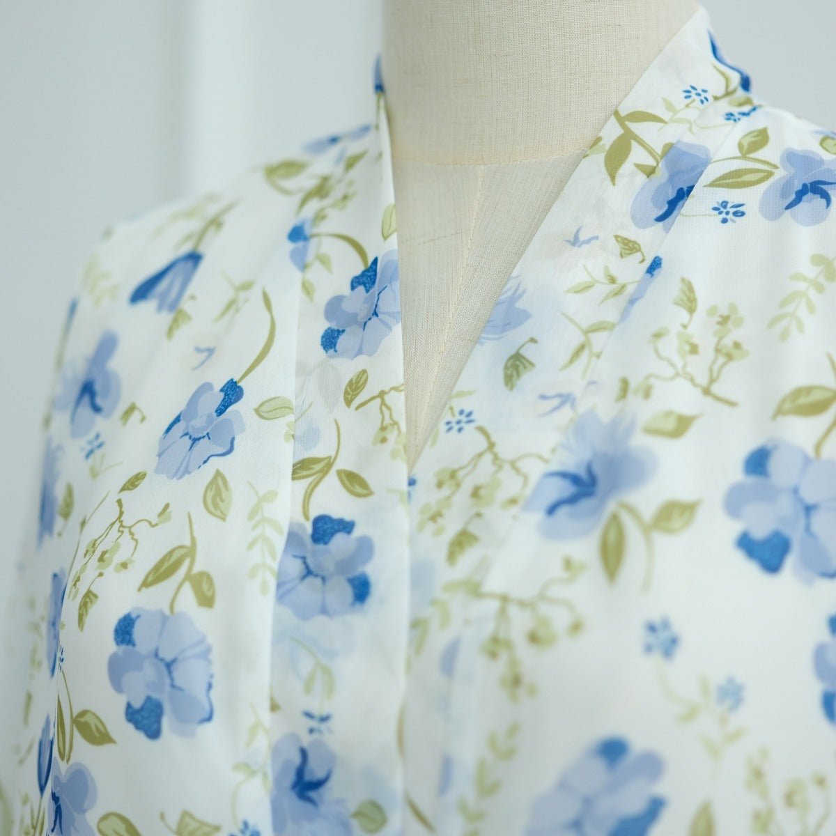 Spring Summer Floral Print Chiffon Cardigan | Double-Layer Modest Cover-Up Abaya (MOA170)