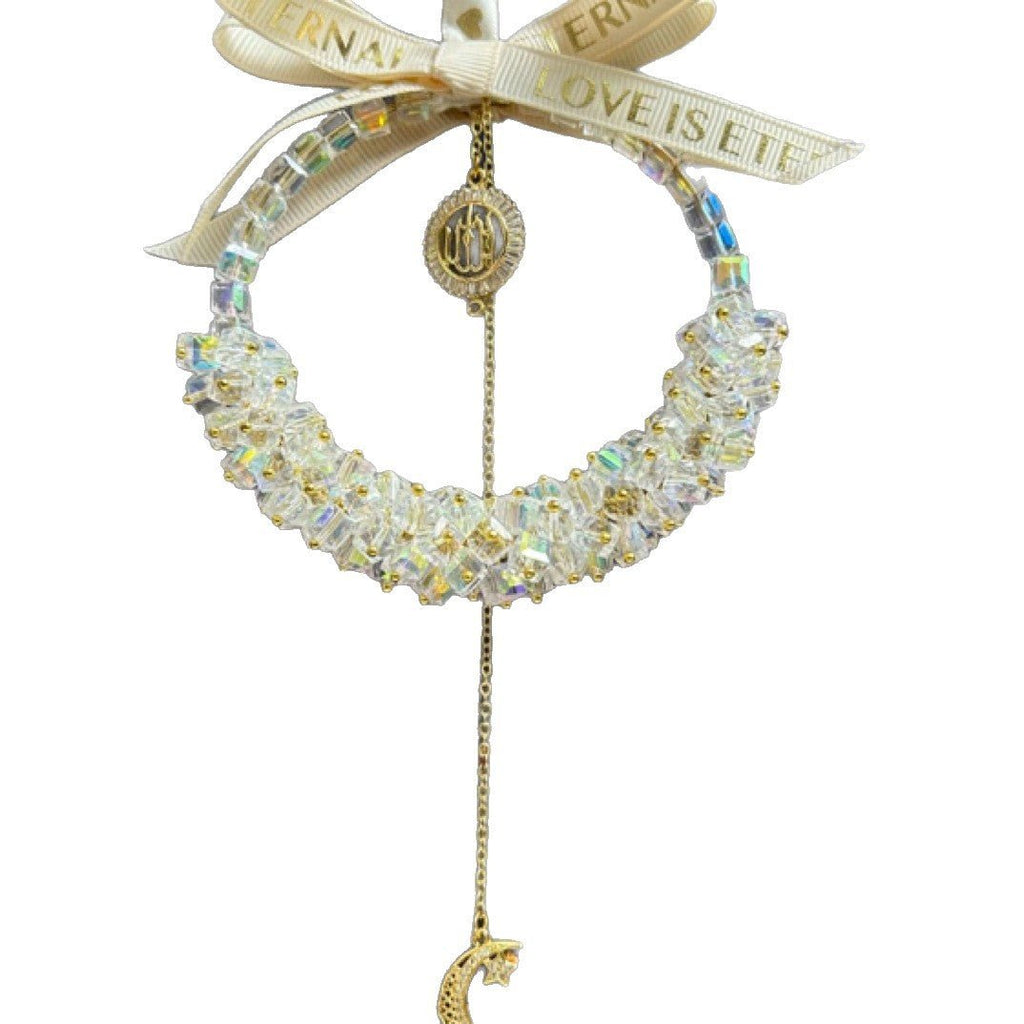 Star Moon Crystal Vehicle Hanging Ornament (MAC290)
