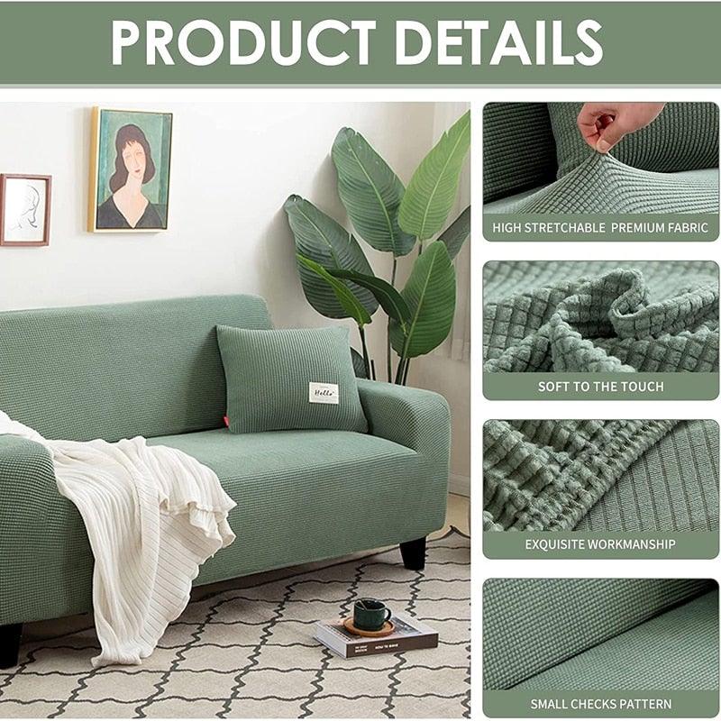 Stretch Armchair Slipcover Washable Furniture Protector Thick Sofa Protector Solid Printed Sofa Covers For Living Room Couch Cover Corner Sofa  Water Resistant Couch Cover Furniture Protector
