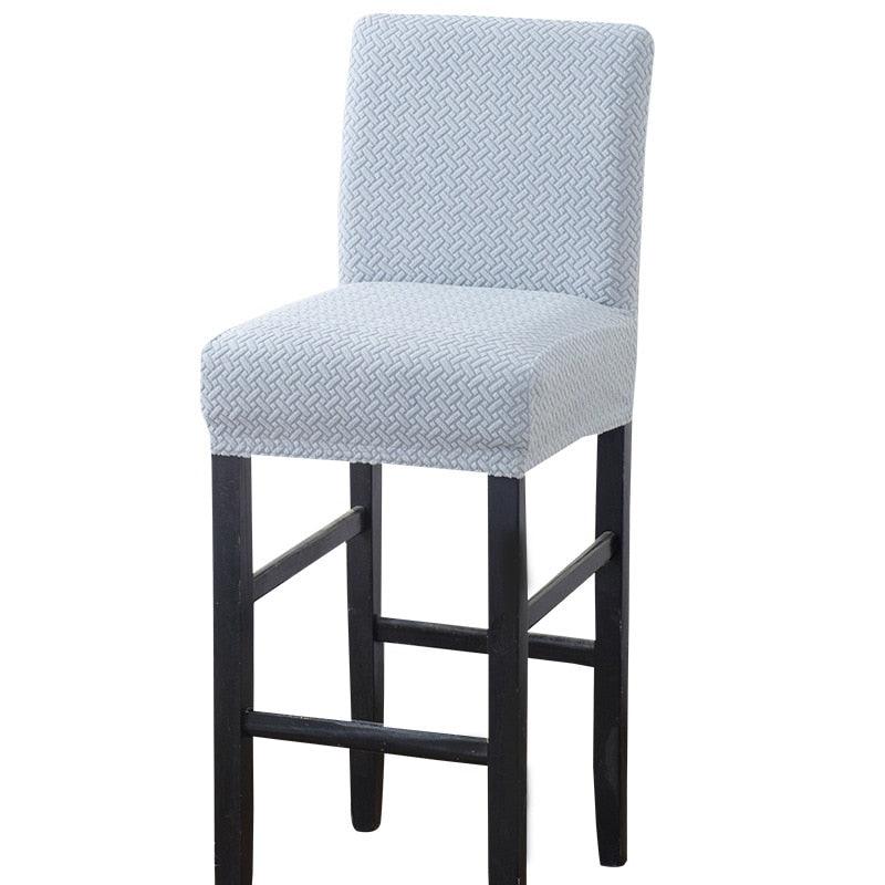 Stretch High-Hoot Bar Stool Chair Cover Polar Fleece Solid Color Bar Cafe Front Desk Restaurant Wedding Chair Protective Cover Stretch Chair Cover For Dining Room Elastic Material Slipcover For Office Chair