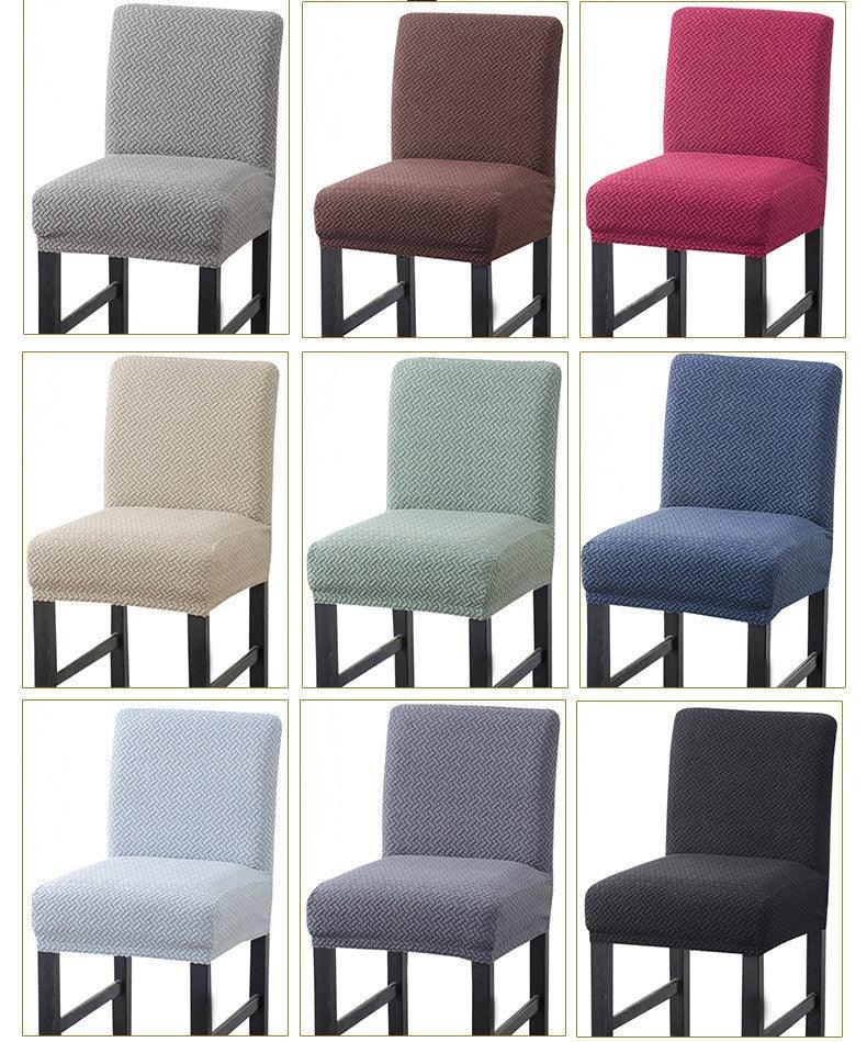 Stretch High-Hoot Bar Stool Chair Cover Polar Fleece Solid Color Bar Cafe Front Desk Restaurant Wedding Chair Protective Cover Stretch Chair Cover For Dining Room Elastic Material Slipcover For Office Chair