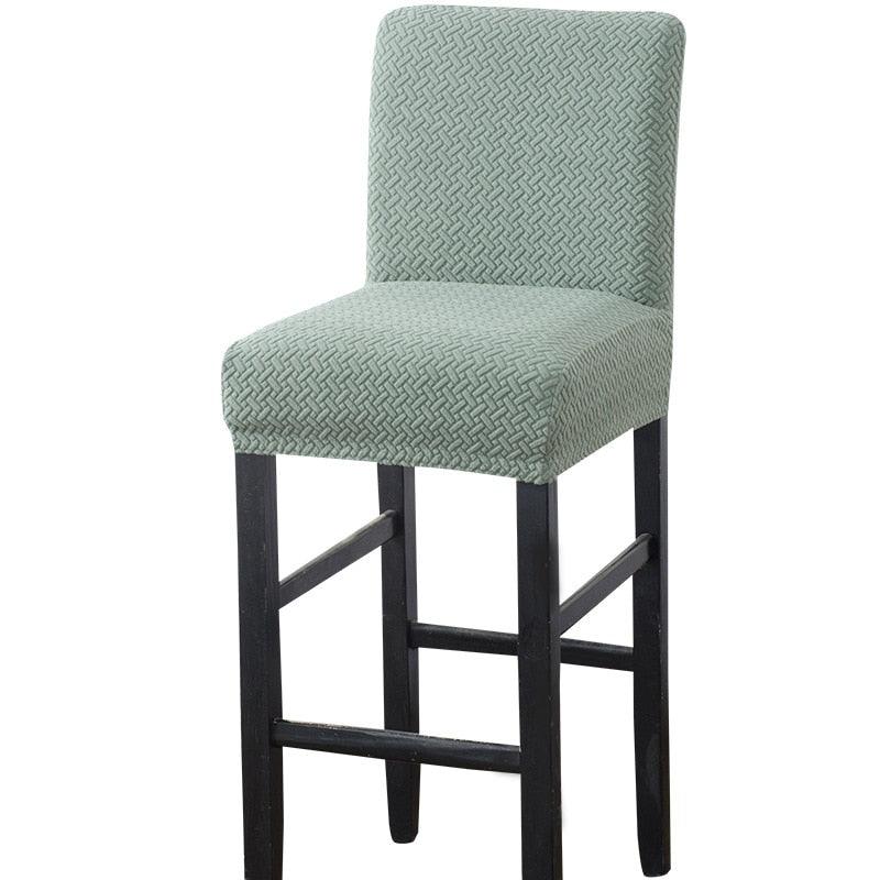 Stretch High-Hoot Bar Stool Chair Cover Polar Fleece Solid Color Bar Cafe Front Desk Restaurant Wedding Chair Protective Cover Stretch Chair Cover For Dining Room Elastic Material Slipcover For Office Chair