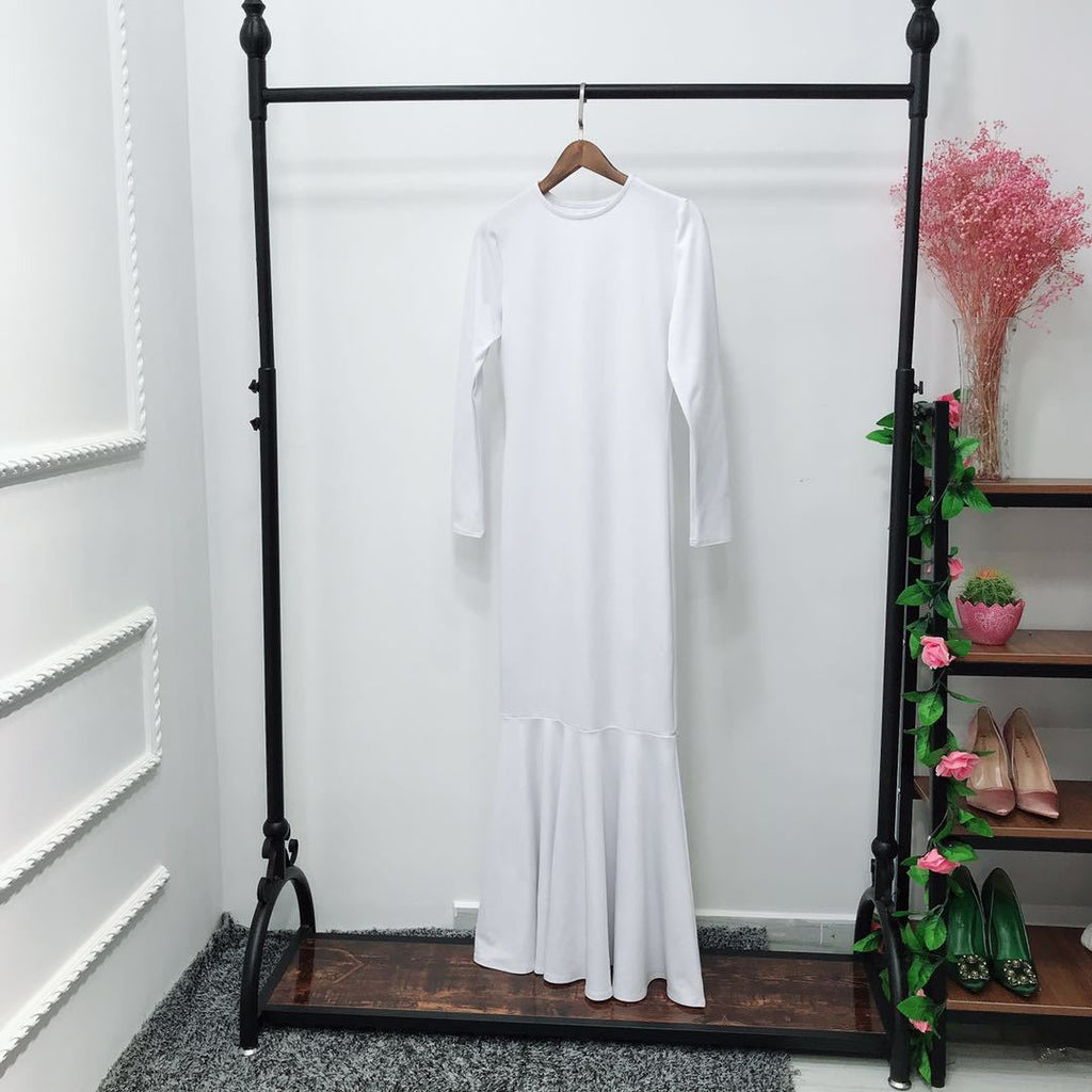 Stretch Mermaid Hem Maxi Dress(MS457)