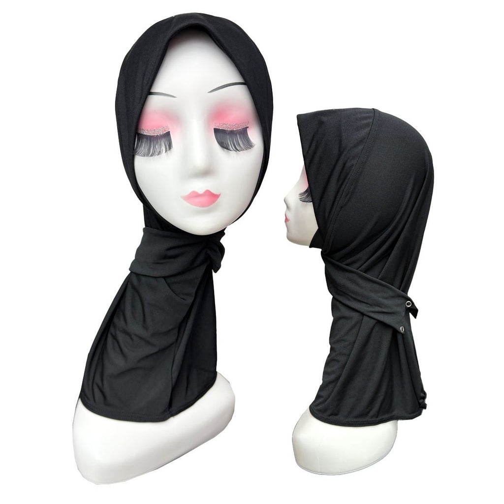 Stretch Underscarf Hijab Cap with Snap Button(MH234)