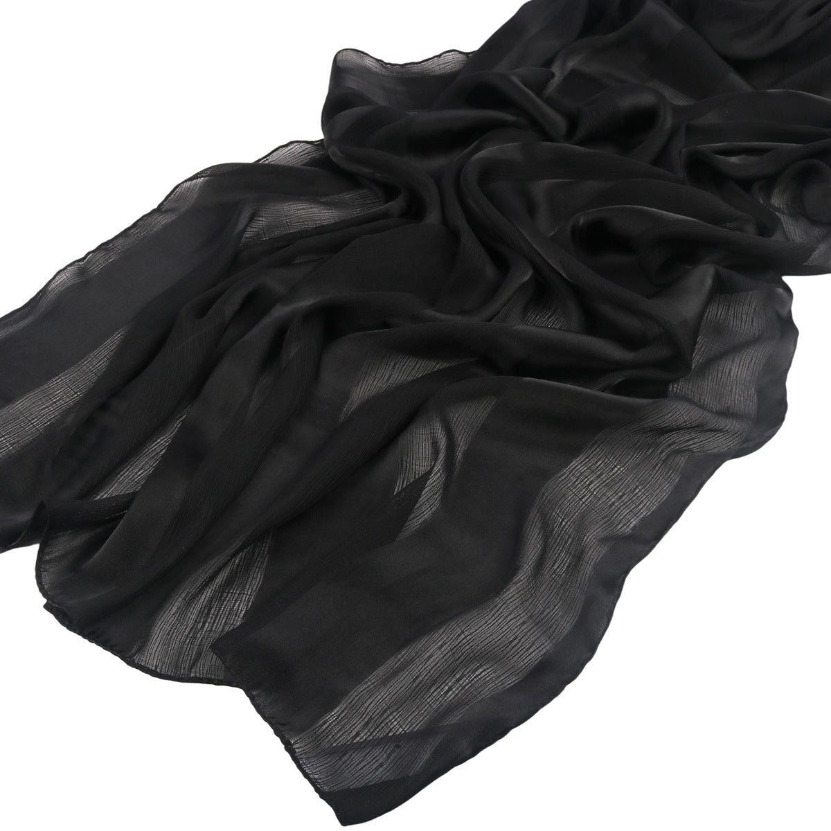 Striped Crinkle Chiffon Hijab with Organic Texture (MH143)