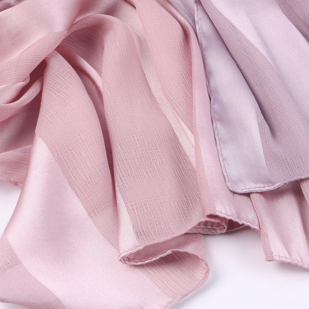 Striped Crinkle Chiffon Hijab with Organic Texture (MH143)