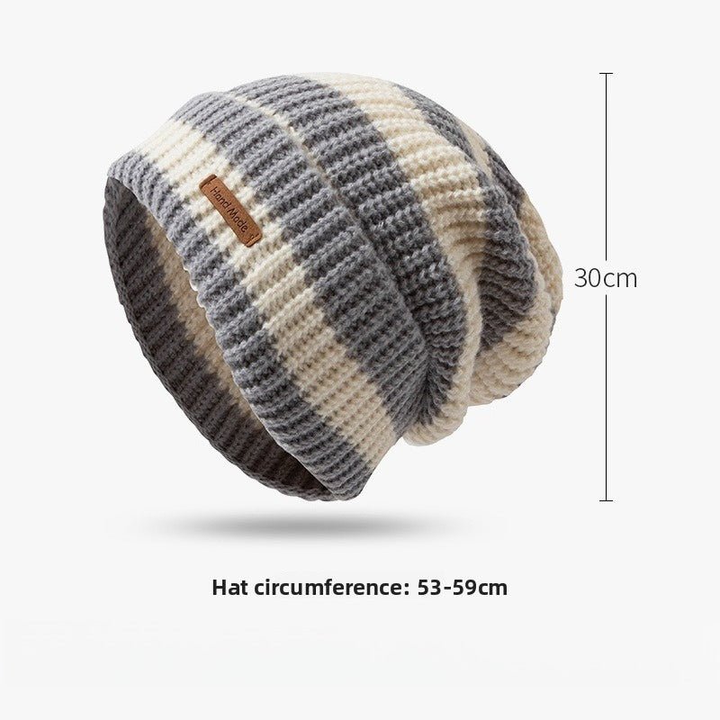 Striped Slouchy Beanie Hat(MAC305)