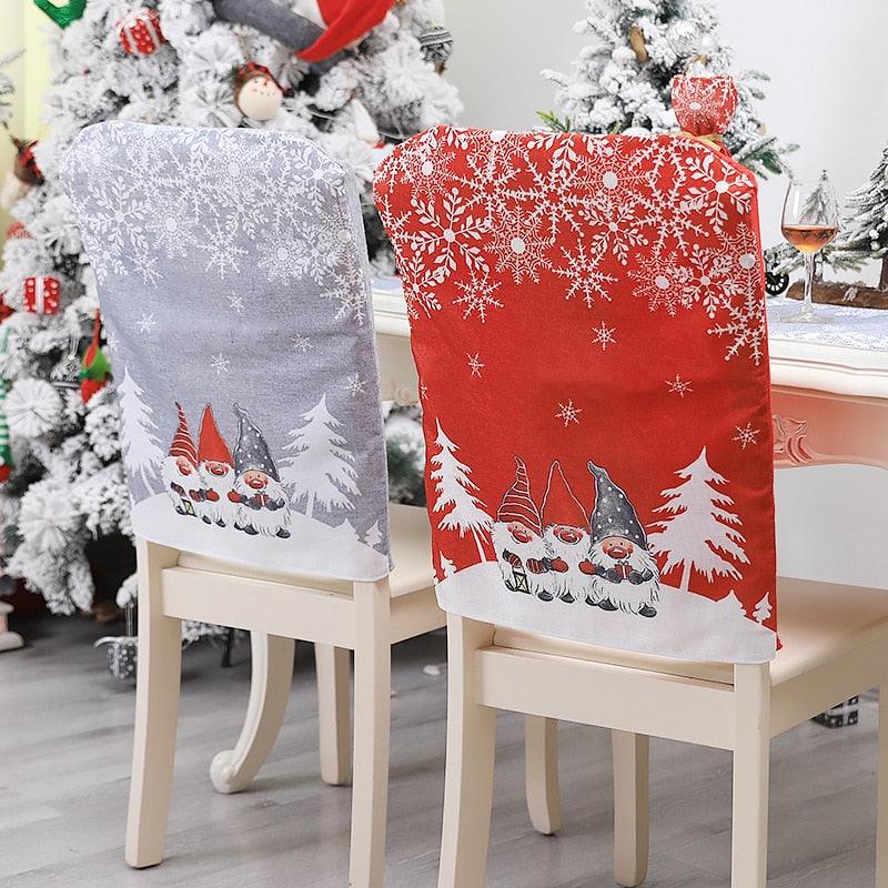 Stylish Chair Covers Christmas Santa Claus Chair Back Cover Christmas Dining Dinner Table Decoration New Year Party Supplies Dining Table Decoration for Home New Year Party