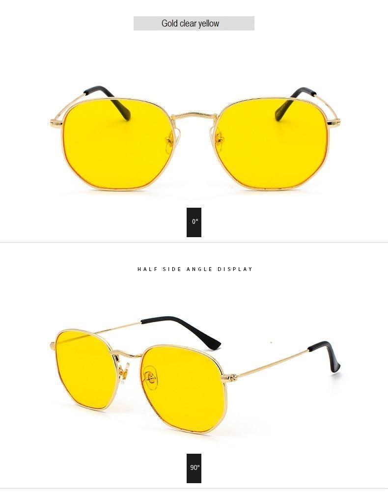 Stylish Small Round Polarized Sunglasses for Men Women Sunglasses For Hexagon Shape Sunglasses New Women Sunglasses In Metal Colorful Frame Glasses Eyewear For Men Women