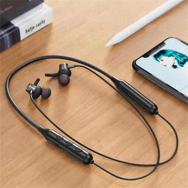 Stylish  Wireless Bluetooth Earphones Magnetic Sports Running Headset IPX5 Waterproof  Noise Cancelling Stereo Magnetic Earphones With Mic For Workout Running Gym