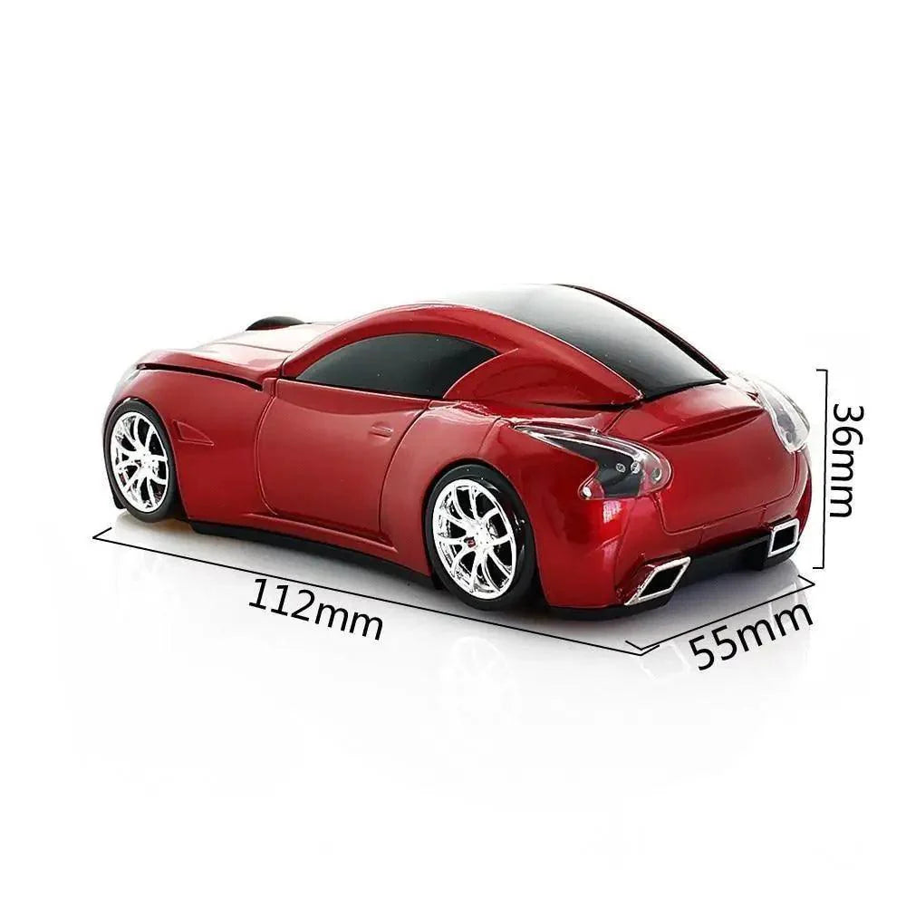 Stylish Wireless Computer Car Shape Mouse Mini 3D Ergonomic PC Gamer Mouse Retro Optical Mice 1600 DPI USB Receiver Suitable for PC/Computer/Laptop