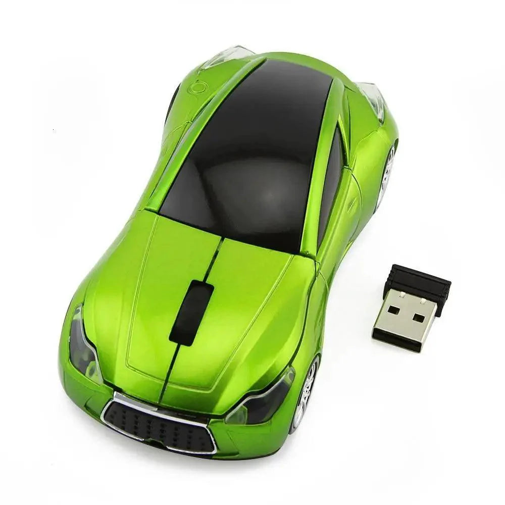 Stylish Wireless Computer Car Shape Mouse Mini 3D Ergonomic PC Gamer Mouse Retro Optical Mice 1600 DPI USB Receiver Suitable for PC/Computer/Laptop