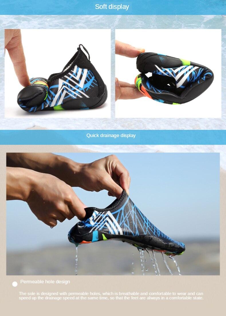 Summer Outdoor Mens Sports Water Shoes Non-Slip Beach Shoes Barefoot Upstream Shoes Quick-Dry Aqua Sock Barefoot For Beach Swim River Pool Lake Hiking Kayaking Surfing