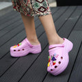 Summer Women Clogs Platform Garden Sandals Fruit Slippers Slip On Beach Shoes Fashion Slides Platform Clogs Beach Sandals Slippers For Women