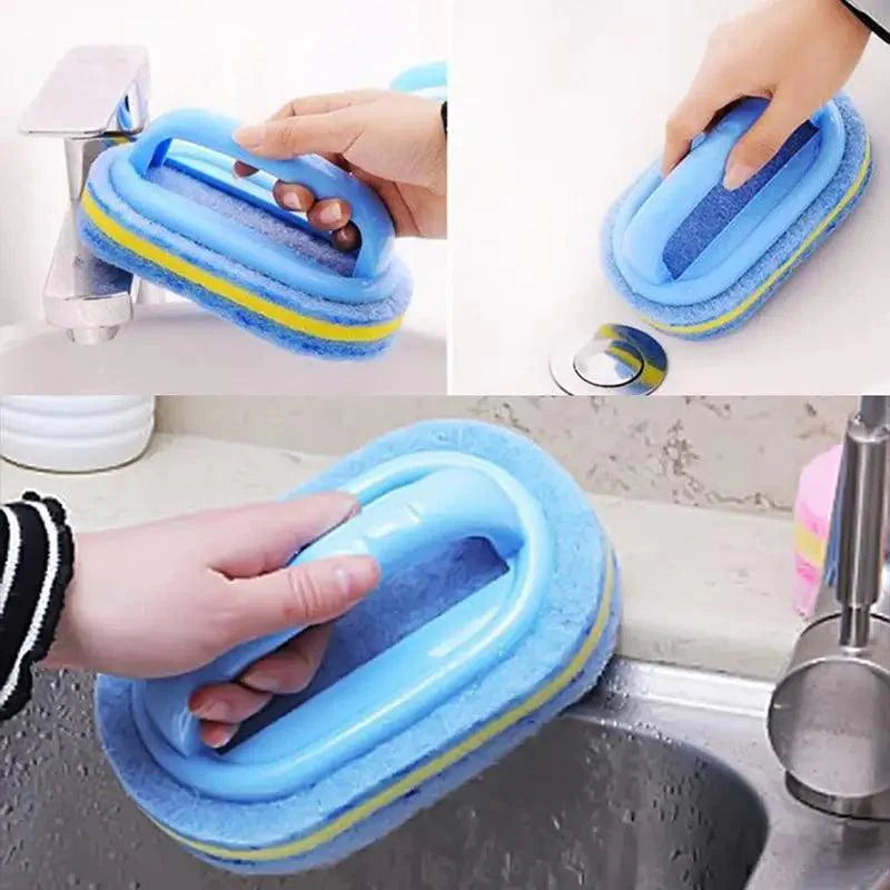Super Quality Kitchen Cleaning Bathroom Toilet Kitchen Glass Wall Cleaning Bath Brush Handle Sponge Bath BottomBathtub Cleaning Tools