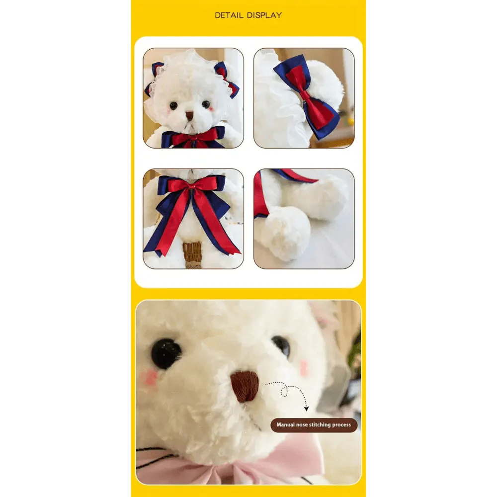 Superior Quality Cute Teddy Bear With Dress Plush Doll Stuffed Animals Kids Toys Room Decor, Christmas,VE Valentine Gifts