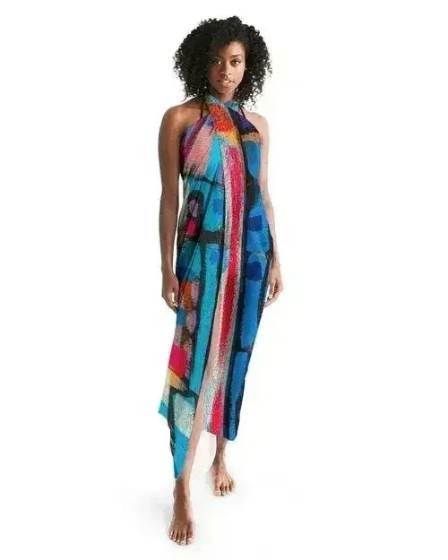 Swimsuit Cover Up Wrap / Sheer Multicolor - Sh7a00u