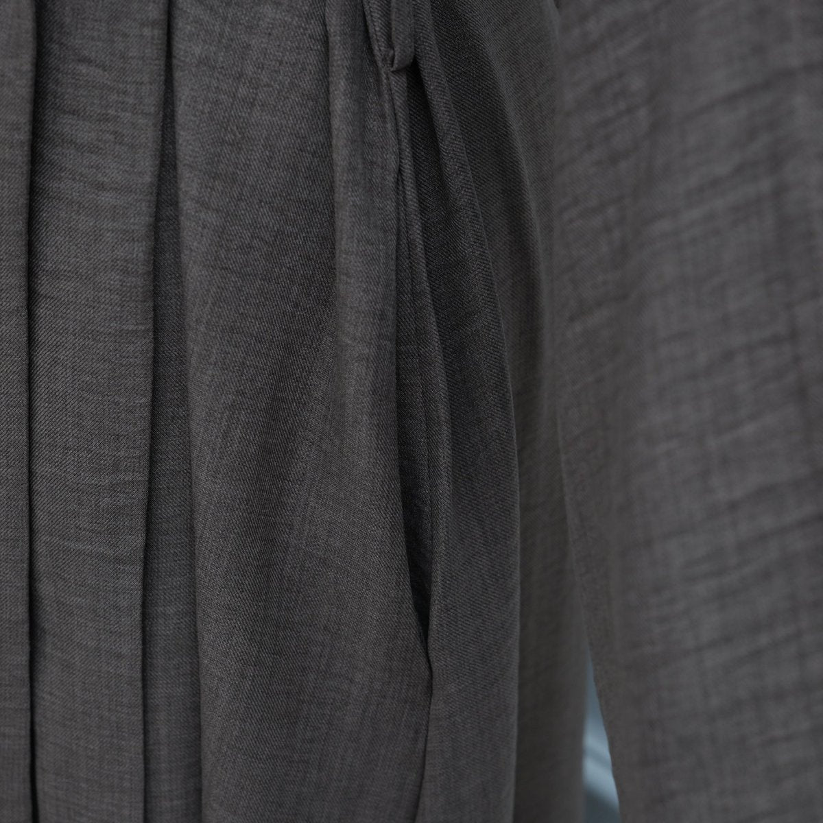 Tailored Blazer Cardigan with Ruched Sleeves | Open-Front Twill Blend Jacket(MOA246)