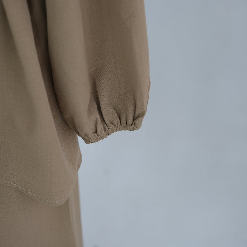Textured Longline Top & Wide-Leg Trouser Set(MS455)