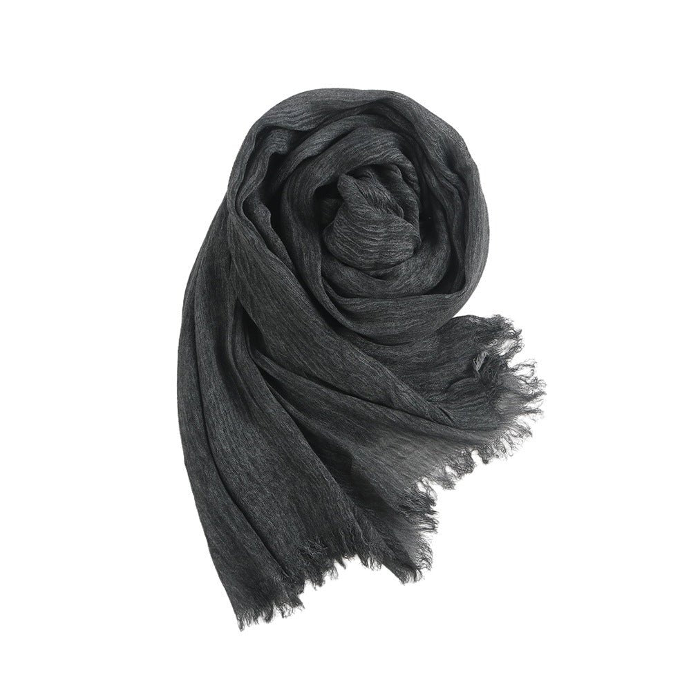 Textured Rayon Crinkle Hijab in Solid Hues Breathable Women's Wrap Hijab (MH145)