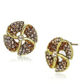TK1040 IP Gold Earrings - Multi-Color Crystals | Femstylo