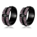 TK2386 IP Black Earrings - Light Amethyst Crystal | Femstylo