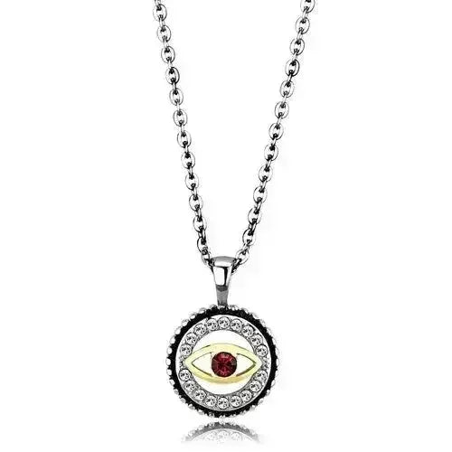 TK2527 - Two-Tone IP Gold (Ion Plating) Stainless Steel Chain Pendant